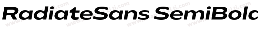 RadiateSans SemiBoldExpanded字体转换